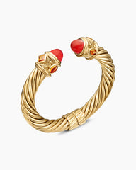 Renaissance® Classic Cable Bracelet in 18K Yellow Gold with Carnelian and Madeira Citrine, 10mm