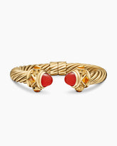 Renaissance® Classic Cable Bracelet in 18K Yellow Gold with Carnelian and Madeira Citrine, 10mm