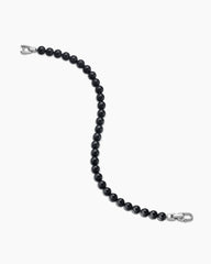 Spiritual Beads Bracelet in Sterling Silver with Black Onyx, 6mm