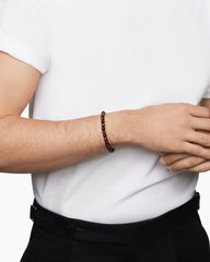 Spiritual Beads Bracelet in Sterling Silver with Red Tiger’s Eye, 6mm