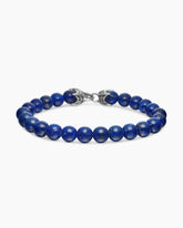 Spiritual Beads Bracelet in Sterling Silver with Lapis, 8mm