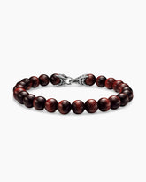 Spiritual Beads Bracelet in Sterling Silver with Red Tiger’s Eye, 8mm