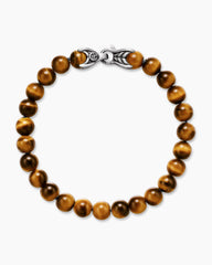 Spiritual Beads Bracelet in Sterling Silver with Tiger’s Eye, 8mm