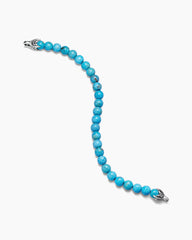Spiritual Beads Bracelet in Sterling Silver with Turquoise, 8mm