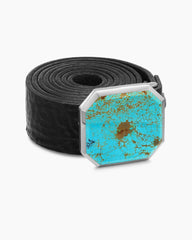 Streamline® Belt Buckle in Sterling Silver with Turquoise
