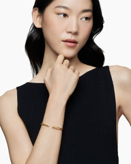 Cable Flex® Bracelet in 18K Yellow Gold with Diamonds, 4mm