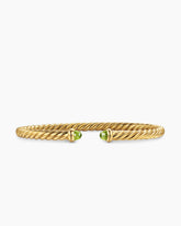 Cablespira® Flex Bracelet in 18K Yellow Gold with Peridot, 4mm
