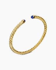 Cablespira® Flex Bracelet in 18K Yellow Gold with Blue Sapphires, 4mm
