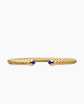 Cablespira® Flex Bracelet in 18K Yellow Gold with Blue Sapphires, 4mm