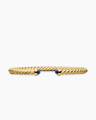 Cablespira® Flex Bracelet in 18K Yellow Gold with Blue Sapphires, 4mm