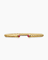 Cablespira® Flex Bracelet in 18K Yellow Gold with Rubies, 4mm