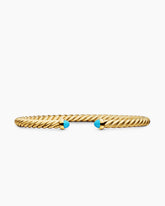 Cablespira® Flex Bracelet in 18K Yellow Gold with Turquoise, 4mm