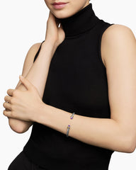 Classic Cable Bracelet in Sterling Silver with 14K Yellow Gold and Amethyst, 5mm