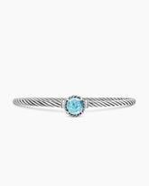 Petite Chatelaine® Bracelet in Sterling Silver with Blue Topaz, 3mm