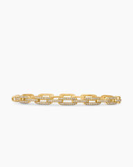 Stax Chain Link Bracelet in 18K Yellow Gold with Diamonds, 4mm
