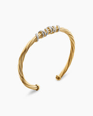 Helena Center Station Bracelet in 18K Yellow Gold with Diamonds, 4mm