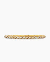 Sculpted Cable Flex Bracelet in 18K Yellow Gold with Diamonds, 3.5mm