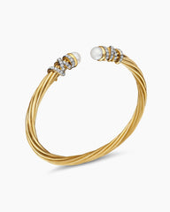 Helena Bracelet in 18K Yellow Gold with Pearls and Diamonds, 4mm