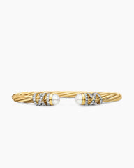 Helena Bracelet in 18K Yellow Gold with Pearls and Diamonds, 4mm