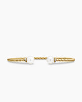 Solari Cablespira® Bracelet in 18K Yellow Gold with Pearls and Diamonds, 2.3mm