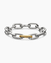 DY Madison® Chain Bracelet in Sterling Silver with 18K Yellow Gold, 11mm