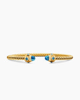 Renaissance® Cablespira Bracelet in 18K Yellow Gold with Hampton Blue Topaz, 3.5mm