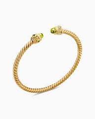 Renaissance® Cablespira Bracelet in 18K Yellow Gold with Peridot, 3.5mm
