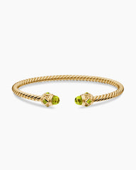 Renaissance® Cablespira Bracelet in 18K Yellow Gold with Peridot, 3.5mm