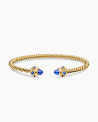 Renaissance® Cablespira Bracelet in 18K Yellow Gold with Blue Sapphires, 3.5mm