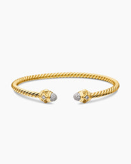 Renaissance® Cablespira Bracelet in 18K Yellow Gold with Diamonds, 3.5mm