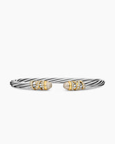 Helena Bracelet in Sterling Silver with 18K Yellow Gold and Diamonds, 4mm