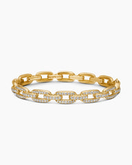 Stax Chain Link Bracelet in 18K Yellow Gold with Diamonds, 7mm
