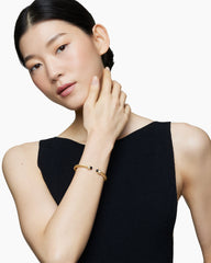 Classic Cablespira® Bracelet in 18K Yellow Gold with Black Onyx and Diamonds, 5mm