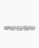 Stax Link Bracelet in Sterling Silver with Diamonds, 6.7mm