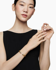 Classic Cablespira® Bracelet in 18K Yellow Gold with Diamonds, 7mm