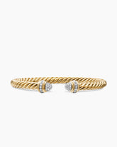 Classic Cablespira® Bracelet in 18K Yellow Gold with Diamonds, 5mm