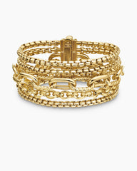 Multi Row Chain Bracelet in 18K Yellow Gold, 29mm