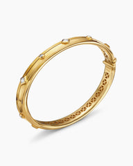 Modern Renaissance® Bangle Bracelet in 18K Yellow Gold with Diamonds, 8mm