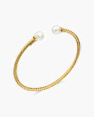 Solari Cablespira® Bracelet in 18K Yellow Gold with Pearls, 2.6mm