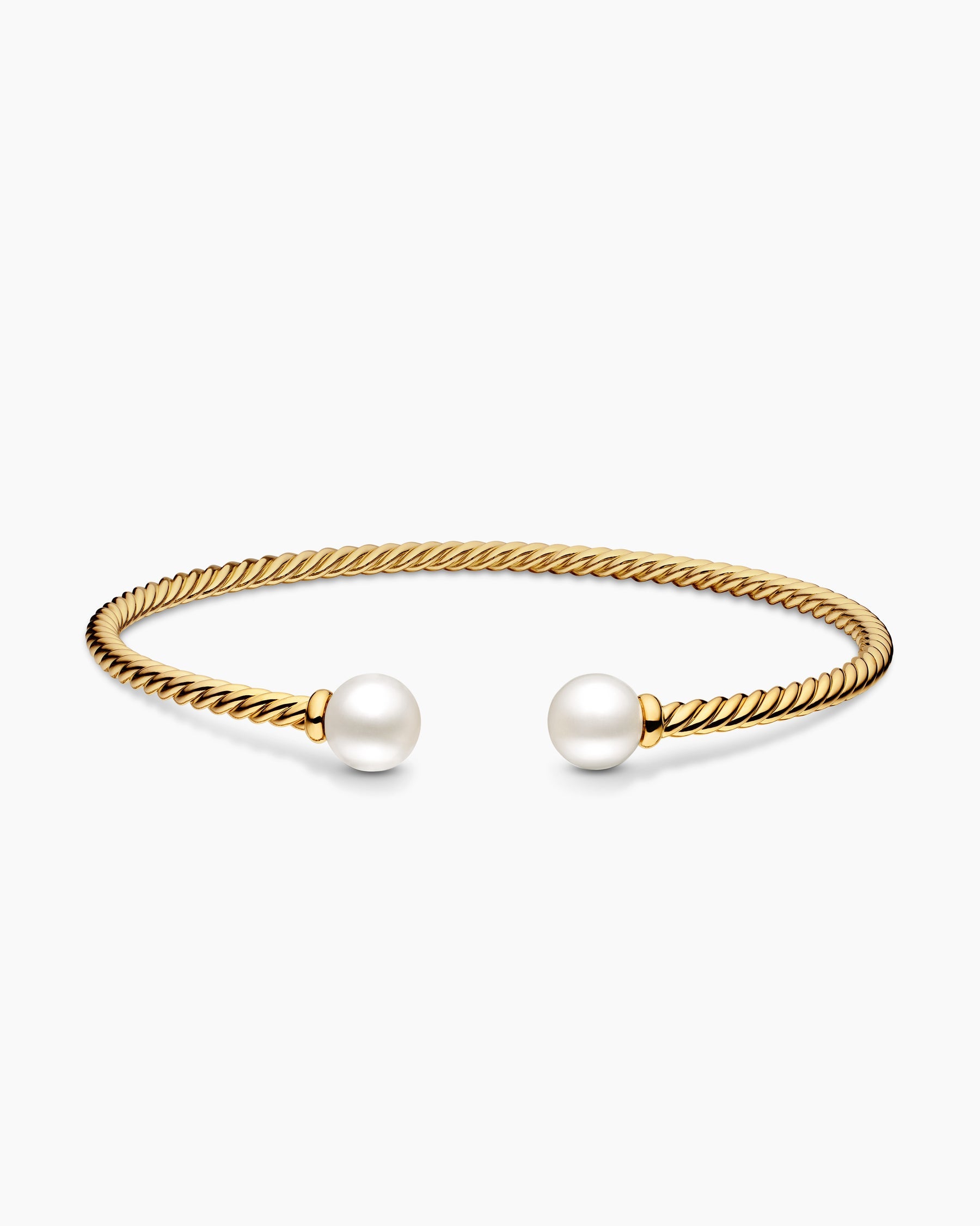 Solari Cablespira® Bracelet in 18K Yellow Gold with Pearls, 2.6mm