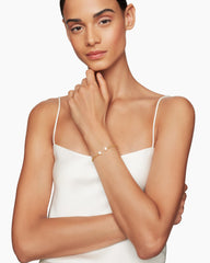 Solari Cablespira® Bracelet in 18K Yellow Gold with Pearls, 2.6mm