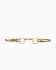 Solari Cablespira® Bracelet in 18K Yellow Gold with Pearls, 2.6mm