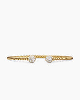 Solari Cablespira® Bracelet in 18K Yellow Gold with Diamonds, 2.6mm
