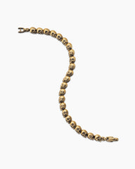 Memento Mori Skull Bracelet in 18K Yellow Gold, 6mm