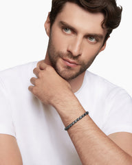 Memento Mori Skull Bead Bracelet in Sterling Silver, 6mm