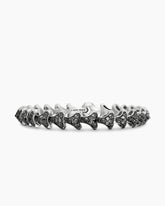 Armory® Link Bracelet in Sterling Silver with Black Diamonds, 9.5mm