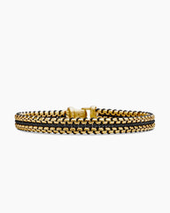 Woven Box Chain Bracelet with 18K Yellow Gold, 10mm