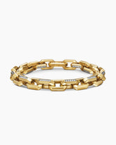 Streamline® Heirloom Chain Link Bracelet in 18K Yellow Gold with Pavé Diamonds, 7.5mm