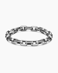 Streamline® Heirloom Chain Link Bracelet in Sterling Silver with Pavé Black Diamonds, 7.5mm
