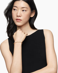 Pavé Chain Bracelet in 18K Yellow Gold with Diamonds, 7mm